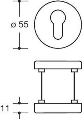 SCHUTZROS D:55 LA.NOCKEN (AUßENSEITE) ORANGE 306.23ESLN 24