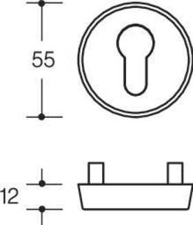 SCHUTZROS ES1 PZ D:55 PLVB SW-TIEFMATT 306XPESRC DC