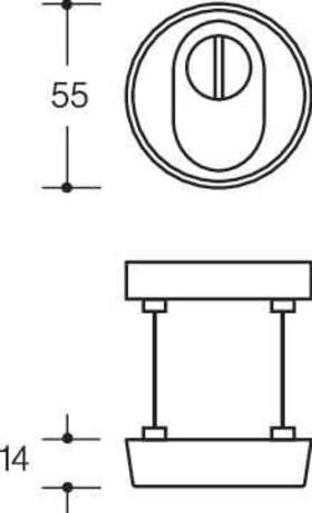 SCHUTZROS ES1 PZ D:55 ZIEHSCHUTZ PLVB SW-TIEFMATT 306XPESZRC DC
