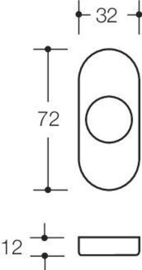 HEWI Drückerrosetten,R-Tech., Drücker ø20mm Felsgrau