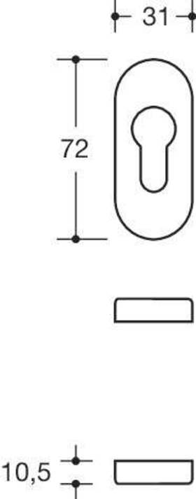 SCHUTZROS LOCHUNG PZ O.NOCKEN (AUßENSEITE) ORANGE 316ESKN 24