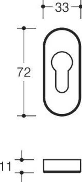 FEUERSCHUTZ-SCHLÜSSELROS H-TECH PLVB SW-TIEFMATT