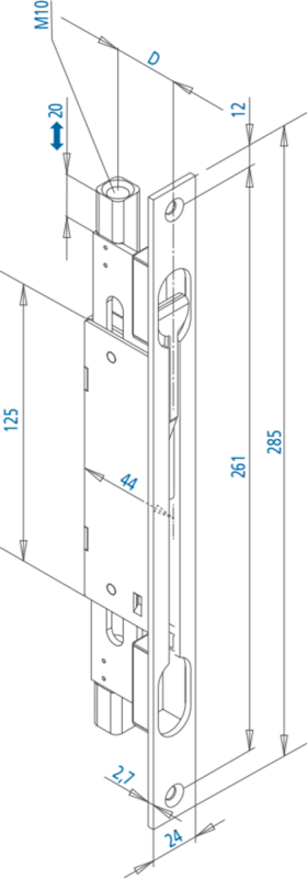 TÜRKANTRG 345K F24 L285 60-DORN KÄNTIG M10 (9312027)