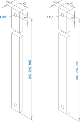 FUHR Flachstange,30x10x3.000mm,vz