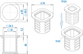 FÜHRUNGSKASTEN 916F PASSEND STEINBÜ 916A ALLE GRN 10-19 UNI ZG NR 5-53103/2
