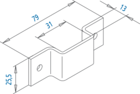 FUHR Schlaufe ZS930A,für Flachstange 30x10mm vz