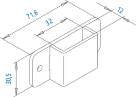 FUHR Schlaufe ZS930B,für Flachstange 30x10mm vz