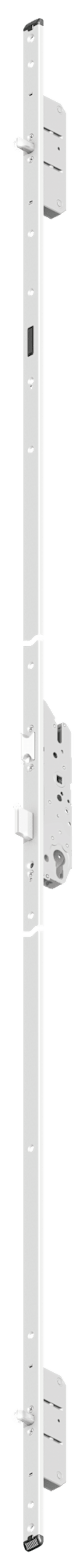 FUHR Mehrfachverriegelung MULTISAFE 855GL mit 45 mm Dorn, 92 mm Entfernung, 2 Bolzenriegeln und 8 mm Nuss, Edelstahl
