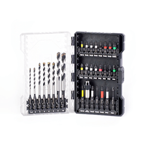 STROXX Schnellbohrer- und Bit-Set, 31-teilig, mit Torsionszone und Mehrfachbohrer