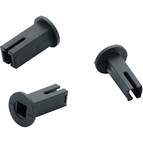 Hoppe Aufsteckhülsen-Set mit Kragen ASH12, schwarz, 5-8mm, schwarz