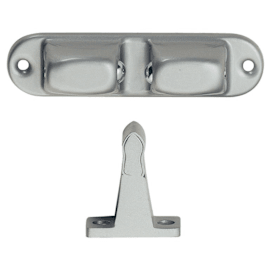 TÜRFESTSTELLER,M.FED.GELAG.STAHLKUG.,ALU 1055.02 AUFSCHR.SILBERFARBIG EINBR.LACK.