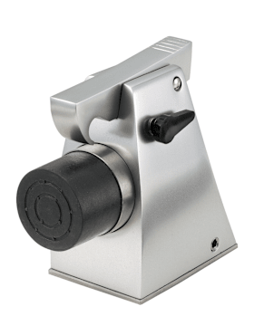 OT-TÜRF.STELLER,MIT FANGHAKEN,ALUMINIUM 1110.35 Z.AUFSCHR.EDELSTAHLFARBEN ELOX.