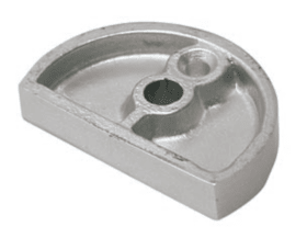 UNTERLAGE,FÜR TÜRPUFFER,ALUMINIUM 1557.31 SILBERFARBIG ELOXIERT H5MM