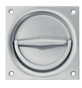 SCHIEBETÜRMUSCHELGRIFF,5028.83 VK9 ECKIG,EDELSTAHL GESCHLIFFEN