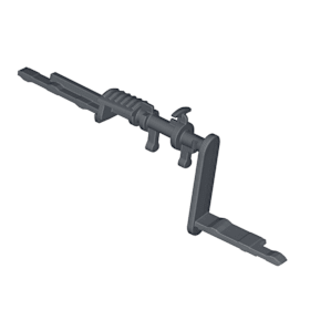 Zweiseitiger Adapter Typ D zur Anbindung der Multi-Synchronisation an Actro Auszugsführungen mit Push to open