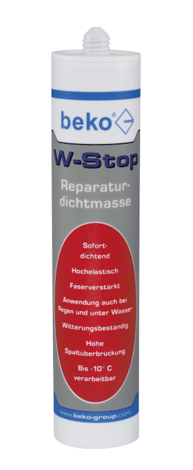 beko Reparaturdichtmasse W-Stop 310 ml Kartusche, grau, hochelastisch, wetterbeständig