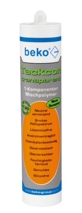 BEKO TACKON FLEXIBLES 1-KOMP.MISCH POLYMER 239 310 1 310ML KAT.TRANSP.