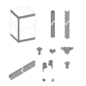 FurnSpin Cadro Komplett Set,  schwarz matt