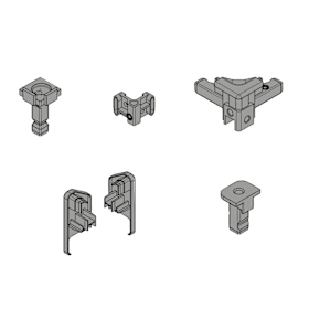 FurnSpin Cadro Komplett Set - ohne Profile,  schwarz matt