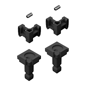 Beschlagset für Fachboden,  weiß matt