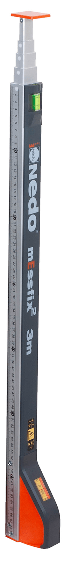 NEDO MESSFIX 3M 0,70-3,0M LÄNGE = 0,70M TEILUNG MM/CM - M. ETUI