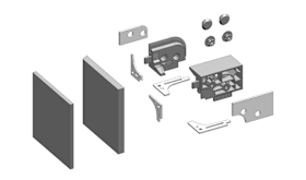SET ECKTEILE RAL7035 DIN L B1 PMZB2232-021010