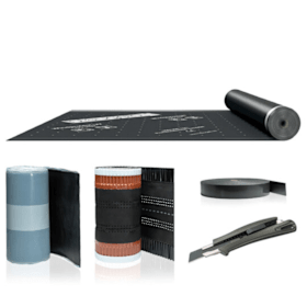 Aktionsset Unterspannbahn 225m² inkl. Nageldichtband 150m, Firstrolle 20m, Wand- & Kaminanschluss 10m & STROXX Cuttermesser