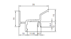 RS-Schiene RD 19 K Stil