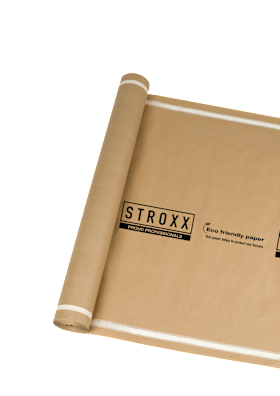 STROXX Malerabdeckpapier mit Doppelklebeband, 0,9 × 45 m, kraftpapierbasiert