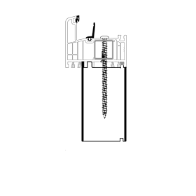 blaugelb Adapterprofil PVC/TK GEALAN T/82 60x180x3000MM GEALAN S9000,KUBUS, KONTUR T/82