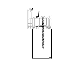 blaugelb Adapterprofil PVC/TK GEALAN T/82 66x30x3000MM GEALAN T 74/82, GU-SCHWELLE 6-37851