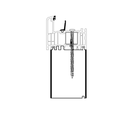 blaugelb Adapterprofil PVC/TK GEALAN T/82 74x30x3000MM GEALAN S9000,KUBUS, KONTUR T/82