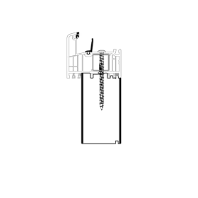 blaugelb Sockeldämmprofil PVC/TK GEALAN T/74 55x100x3000MM GEALAN LINEAR,S7000,S8000, BAUTIEFE T/74