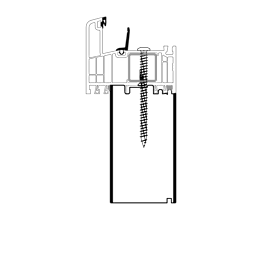 blaugelb Sockeldämmprofil PVC/TK GEALAN T/82 60x100x3000MM GEALAN S9000,KUBUS, KONTUR T/82