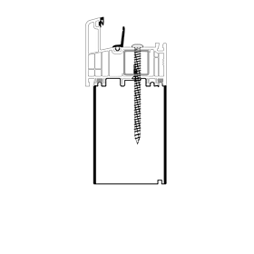 blaugelb Sockeldämmprofil PVC/TK GEALAN T/82 74x50x3000MM GEALAN S9000,KUBUS, KONTUR T/82