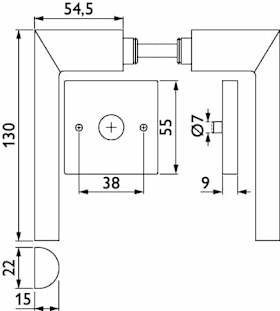 ZT-Drückerpaar 1813 BASIC 13 - Klasse 3 | mit Rosetten 2211 K