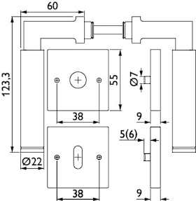 ZT-Drückergarnitur 1831 INFINITY - Klasse 3 | mit Rosetten 2211 K
