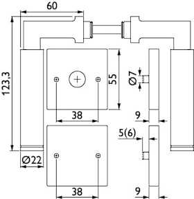 ZT-Drückergarnitur 1831 INFINITY - Klasse 3 | mit Rosetten 2211 K