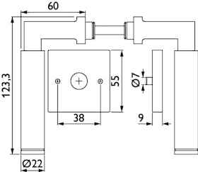 ZT-Drückerpaar 1831 INFINITY - Klasse 3 | mit Rosetten 2211 K
