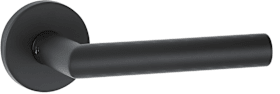 aptec Drückerpaar 1802 BASIC 02 Klasse 3 mit Rosetten 2273 K, Classic Black
