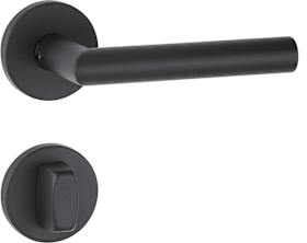 aptec Bad-Drückergarnitur 1802 BASIC 02 Klasse 3 mit Rosetten 2273 K rot/weiß, Classic Black