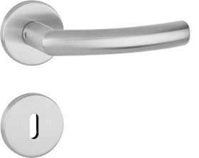 aptec Drückergarnitur 1807 BASIC 07 Klasse 3 mit Rosetten 2273 K Edelstahl matt