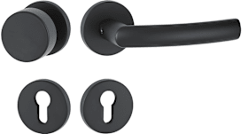 aptec Wechselgarnitur 1807 BASIC 07 Klasse 3 mit Rosetten 2273 K und Knopf 3117, Classic Black