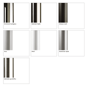 Hettich Set Efua , ø 50 mm x 710 mm - 740 mm, matt schwarz