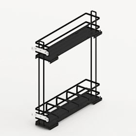 Hettich Frontauszug Lario 400, Korpusbreite 150, 2-etagig, anthrazit