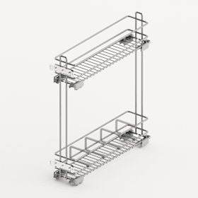 Hettich Frontauszug Lario 100, Korpusbreite 150, 2-etagig, verchromt