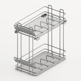 Hettich Frontauszug Lario 100, Korpusbreite 300, 2-etagig, verchromt
