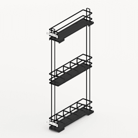 Hettich Frontauszug Lario 400, Korpusbreite 150, 3-etagig, anthrazit