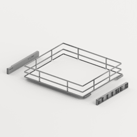 Hettich Innenauszug Naro 400, Korpusbreite 450, verchromt / weiß