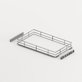 Hettich Innenauszug Naro 400, Korpusbreite 900, verchromt / weiß